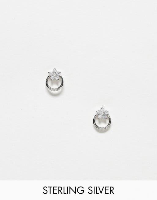 Kingsley Ryan - Orecchini a bottone in argento sterling con cristalli