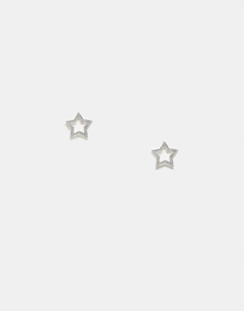 Kingsley Ryan - Orecchini a bottone in argento sterling con design a forma di stella - view 1