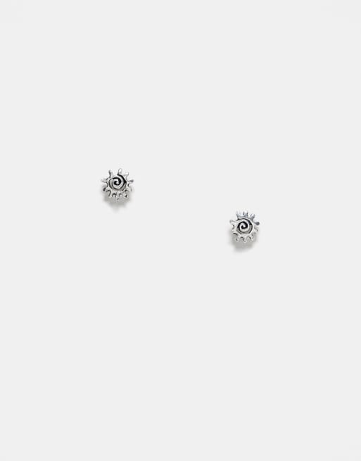 Kingsley Ryan - Orecchini a bottone in argento sterling con fiore