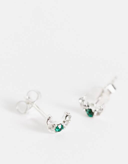 Orecchini A Bottone In Argento 925 Con Sole E Luna Crescente - Gioielli Celestiali Per Donna E Ragazza, Ideali Come Regalo - 2