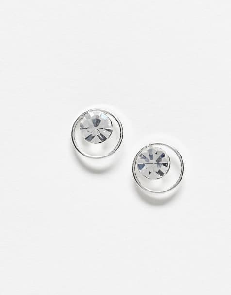 Kingsley Ryan - Orecchini a bottone in argento sterling con pietra e cut-out - view 1
