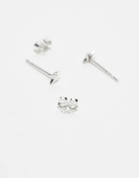 KINGWHYTE Orecchini A Cerchio In Argento 925 Con Rune Vichinghe, Unisex, Con Scatola Regalo