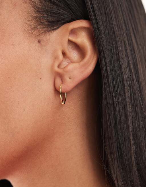 Kingsley Ryan - Orecchini a cerchio con sfere placcati oro da 16 mm