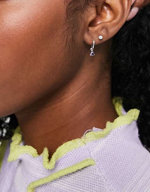 Radley Ladies Orecchini a perno a cuore placcati in argento