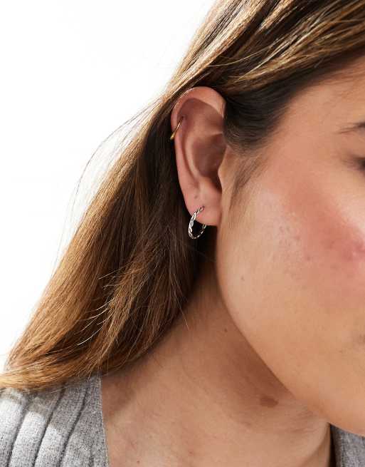 Orecchini A Cerchio In Argento Sterling 925 – Modello Classico Da 16 Mm, Con Mezza Cerniera, Per Uso Quotidiano
