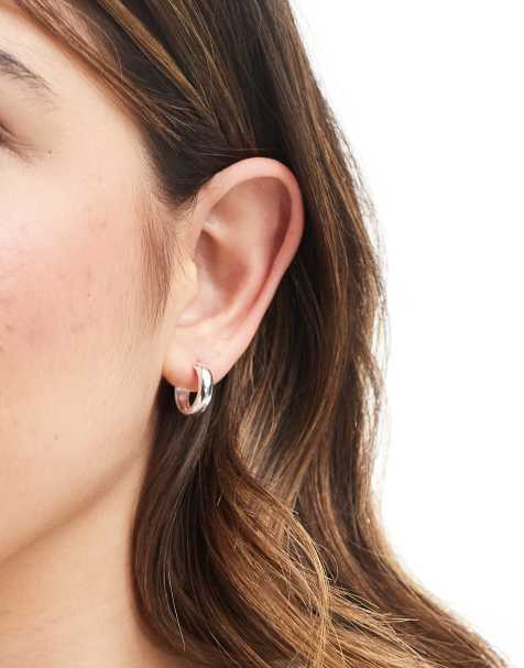 Kingsley Ryan - Orecchini a cerchio spessi da 14 mm in argento sterling - view 1