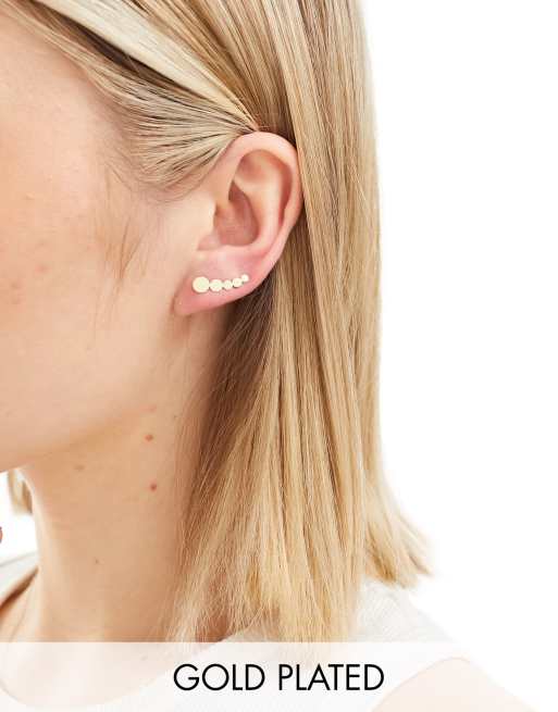 Kingsley Ryan - Orecchini ear crawler placcati in oro