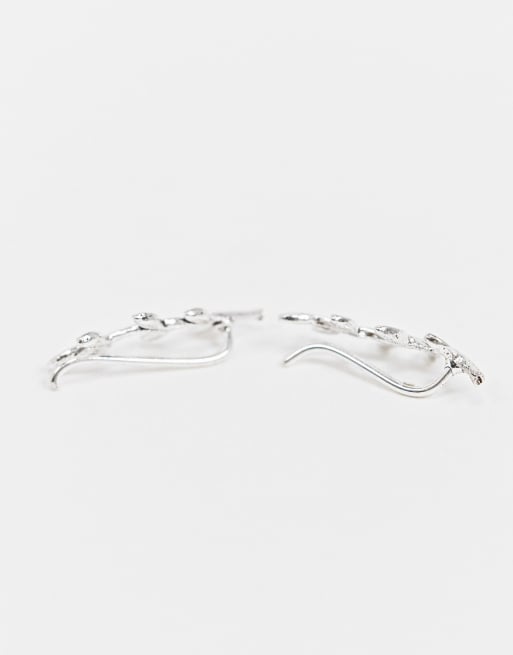 Kingsley Ryan - Orecchini ear cuff in argento sterling con foglie , 4 di 4