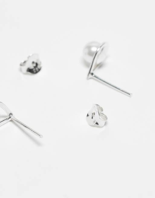 Kingsley Ryan - Orecchini in argento sterling a forma di goccia con perle, 4 di 4