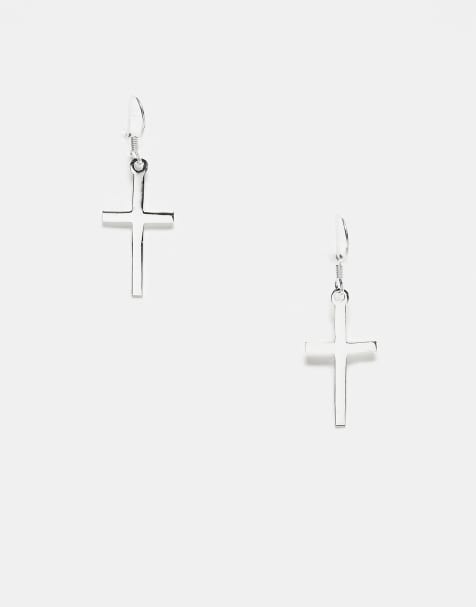 Kingsley Ryan - Orecchini in argento sterling con design a forma di croce - view 1