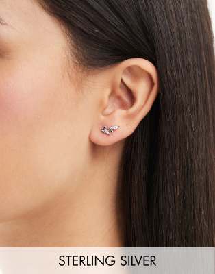 Kingsley Ryan - Orecchini rampicanti in argento sterling con petali