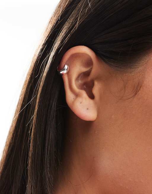 Kingsley Ryan - Orecchino arrotondato ear cuff in argento sterling da 10 mm