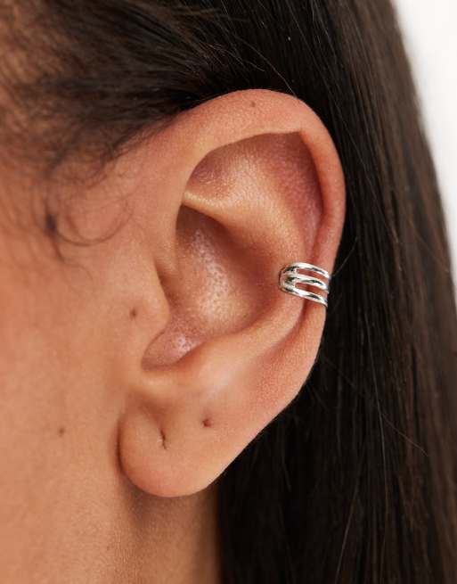 Kingsley Ryan - Orecchino ear cuff a tripla fascia in argento sterling