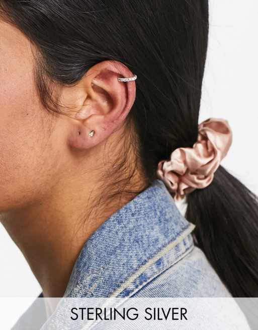 Kingsley Ryan - Orecchino ear cuff in argento sterling con gemme