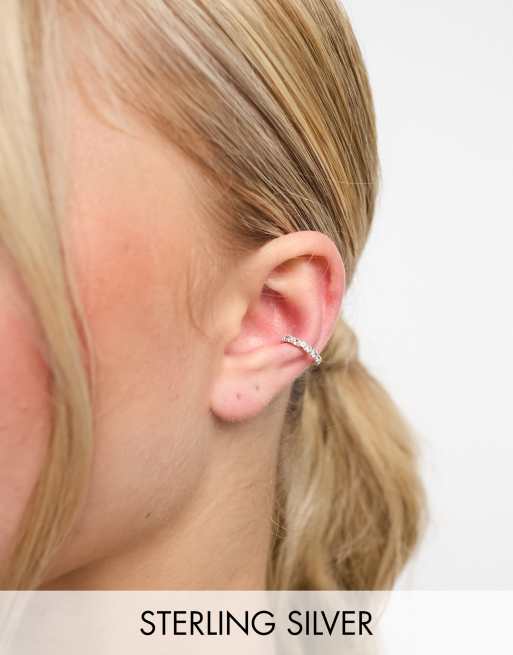Kingsley Ryan - Orecchino ear cuff in argento sterling con gemme