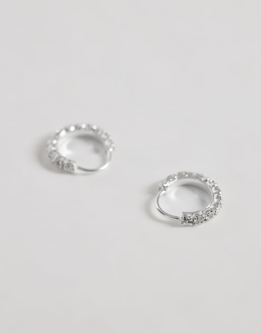 Kingsley Ryan pave hoops in sterling silver, 3 of 4
