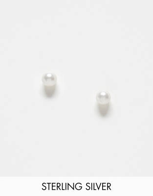 Kingsley Ryan Kingsley Ryan pearl stud earrings in sterling silver