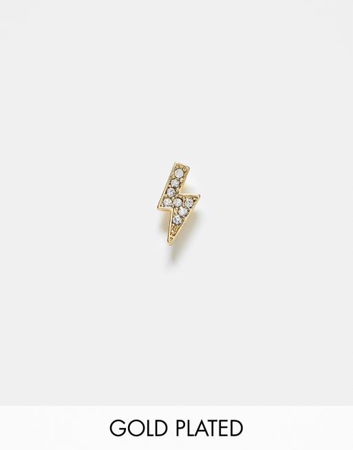 Kingsley Ryan - Piercing labret color oro con saetta e strass