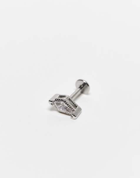 Kingsley Ryan - Piercing labret in acciaio inossidabile a forma di rombo da 6 mm - view 1