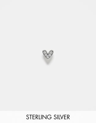 Kingsley Ryan - Piercing labret in argento sterling con gemma a forma di cuore