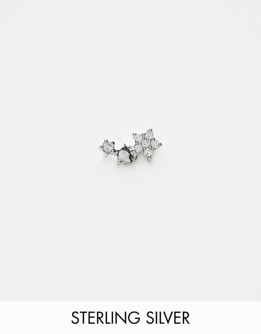 Kingsley Ryan - Piercing labret in argento sterling con stella con strass