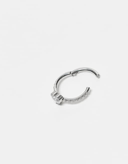 Kingsley Ryan - Piercing van 8mm met hartvormige siersteentjes in zilver, 3 van 3