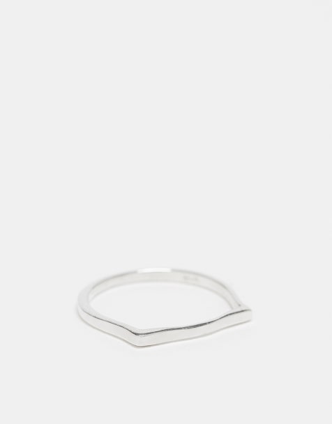 Kingsley Ryan plain band ring in sterling silver - view 1