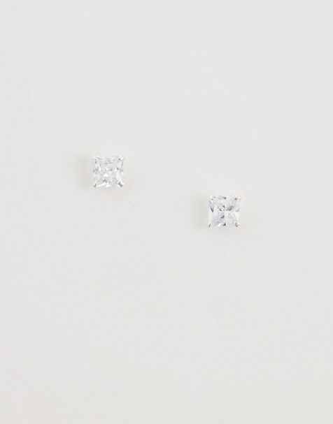 Kingsley Ryan – Quadratische Ohrstecker aus Sterlingsilber, 4 mm - view 1