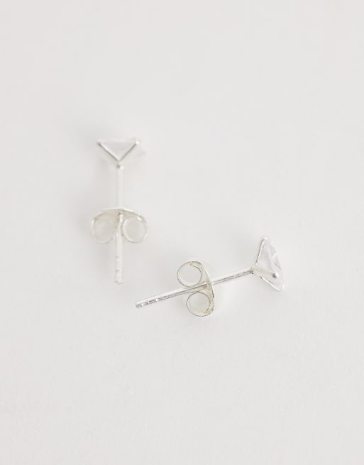 Kingsley Ryan – Quadratische Ohrstecker aus Sterlingsilber, 4 mm, 3 von 4