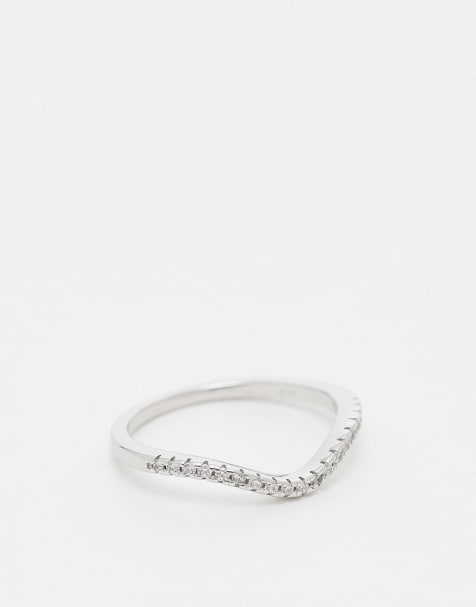 Kingsley Ryan – Ring i sterlingsilver med vågig design och stenar - view 1