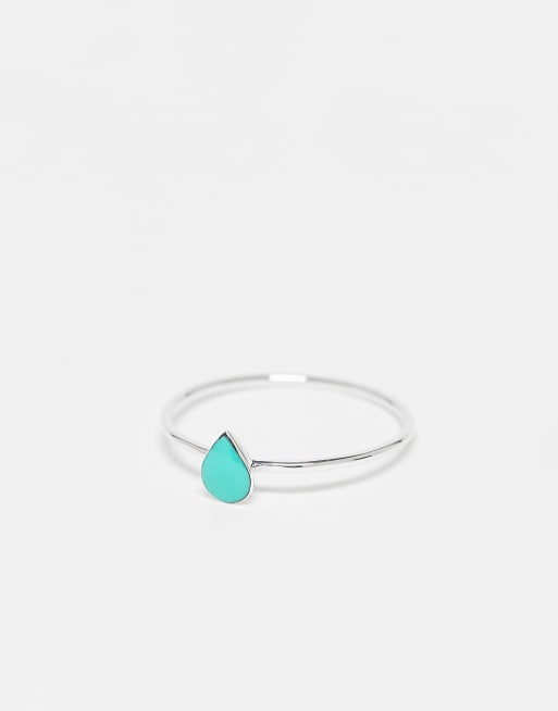 Kingsley Ryan – Ring in Silber mit türkisfarbenem Schmuckstein, 2 von 3
