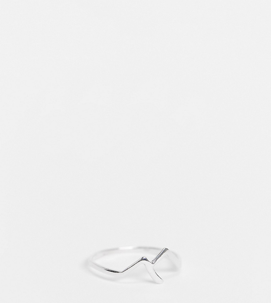 Kingsley Ryan – Ring mit doppeltem Pfeildesign aus recyceltem Sterlingsilber