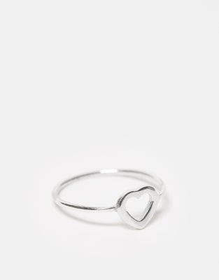Kingsley Ryan - Ring mit offenem Herz-Design in Silber