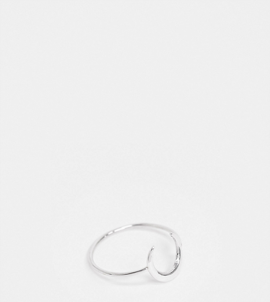 Kingsley Ryan ring with crescent moon in sterling silver