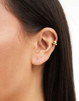 Kingsley Ryan Kingsley Ryan rounded 10mm ear cuff in gold plated-Silver