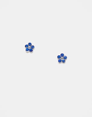 Kingsley Ryan Sapphire Daisy Stud Earrings
