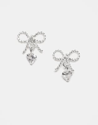 Kingsley Ryan - Schleifen-Ohrstecker aus Sterlingsilber mit Zirkonia