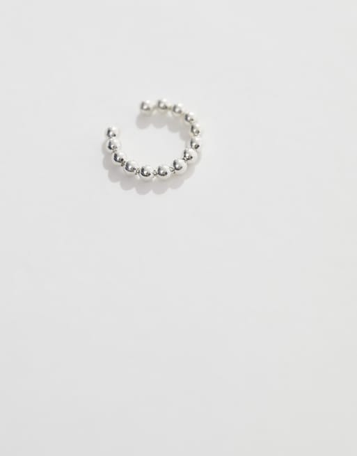 Kingsley Ryan – Silberfarbene Ohrklemme aus Sterlingsilber im Kugeldesign, 2 von 4