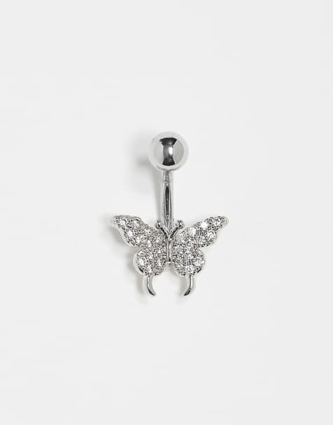 Kingsley Ryan – Silberfarbenes Bauchnabelpiercing aus Stahl - view 1