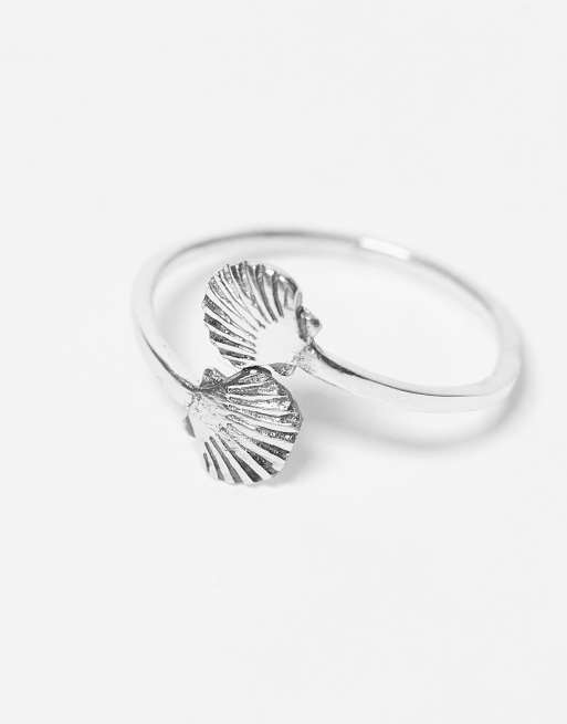 Kingsley Ryan – Silverfärgad ring med snäckdesign, 2 av 3