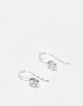 [Kingsley Ryan] Kingsley Ryan simple cubic zirconia round drop earrings in sterling silver No Size Clear