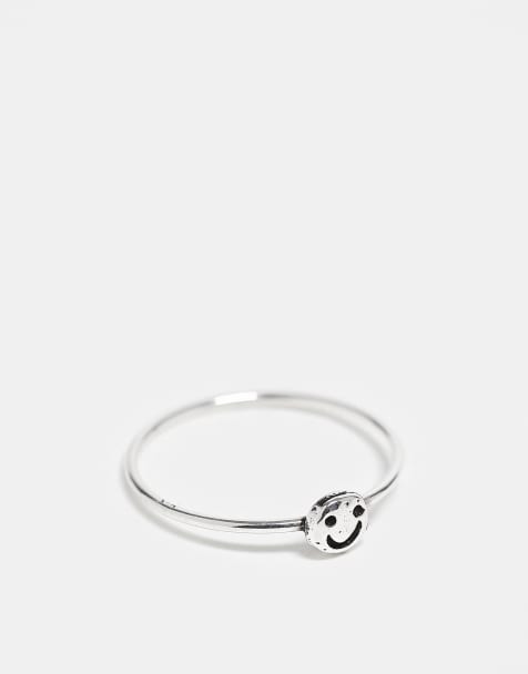 Kingsley Ryan smile band ring in sterling silver - view 1