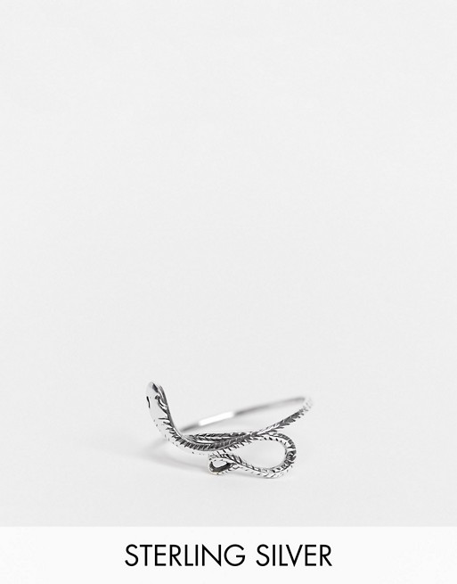 Kingsley Ryan snake ring in sterling silver