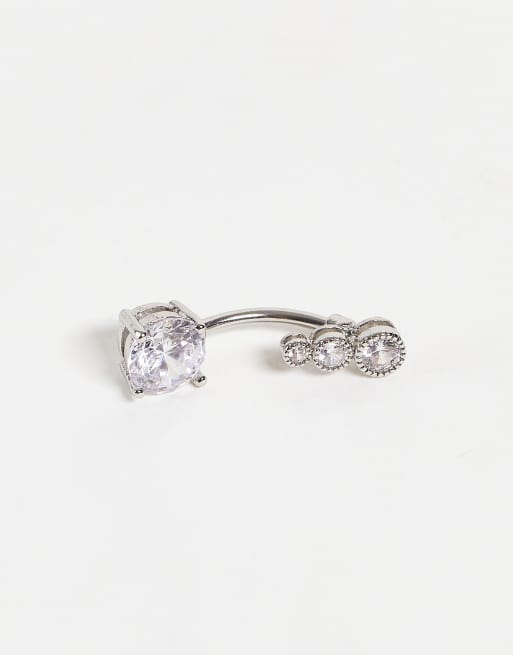 Kingsley Ryan stainless steel graduated crystal belly bar, 3 of 4