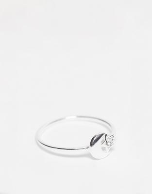Kingsley Ryan Star And Moon Gemset Band Ring In Silver