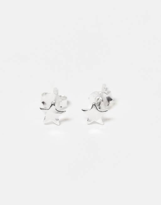 Kingsley Ryan star stud earrings in silver, 2 of 3