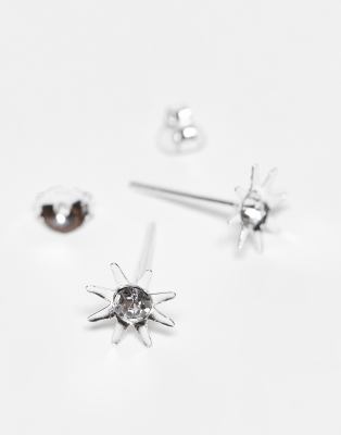 Kingsley Ryan Starburst Stud Earrings With Pearl Details