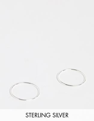 Kingsley Ryan sterling silver 2 pack band rings Silver
