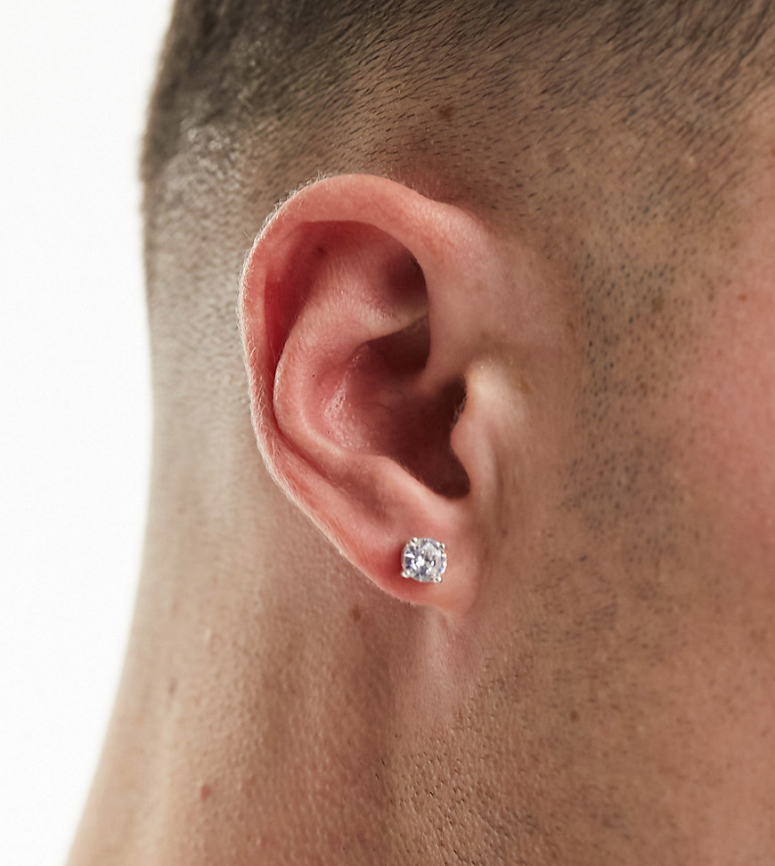 Kingsley Ryan sterling silver 6mm crystal stud earrings