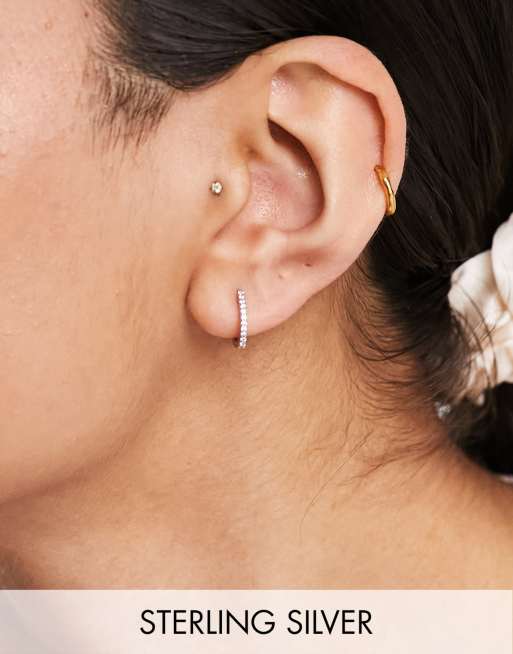 Huggie hoop earrings on sale asos